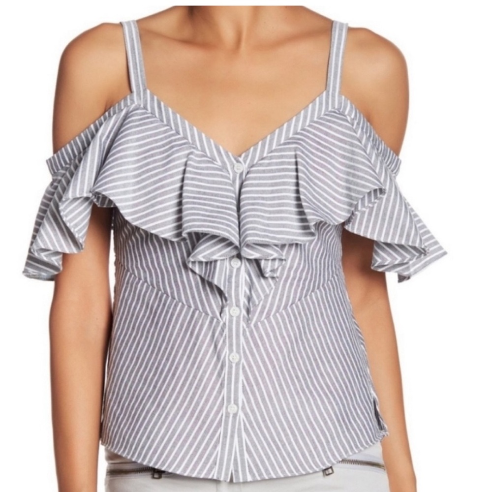 Veronica Beard Cold Shoulder Grant Top